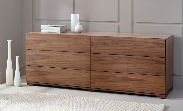 Cassettiera a 6 Cassetti Scanalati, Cassettiera in Legno con Meccanismo Scorrevole e Antiribaltamento, Moderna e Minimalista, Organizzatore per Armadio per Camera da letto, Legno Chiaro | IT